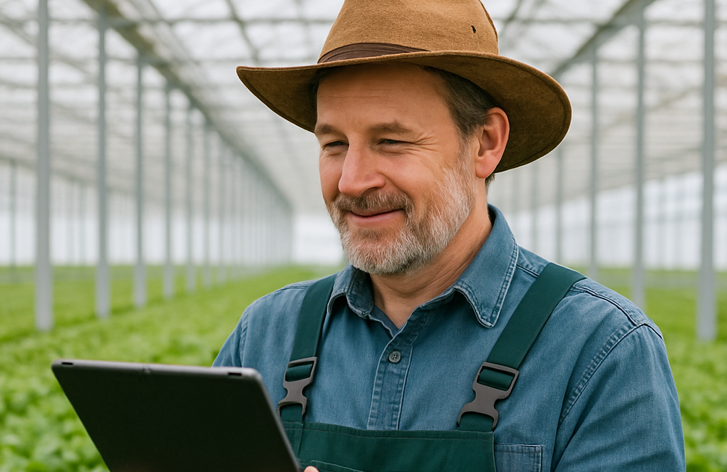 indoor farmer with ipad-1-1